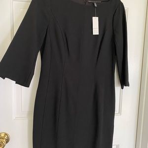 WHBM black stretchy knee length dress
